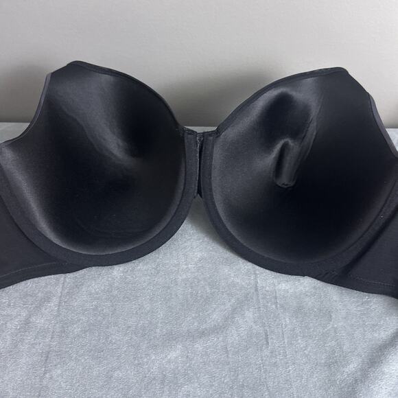 Parfait Bra US Size 38H Lined Molded Cups Black Shimmer Stripes Underwire - Picture 5 of 7